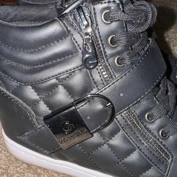 G by Guess Black and White High-Top Sneakers - Picture 4 of 8